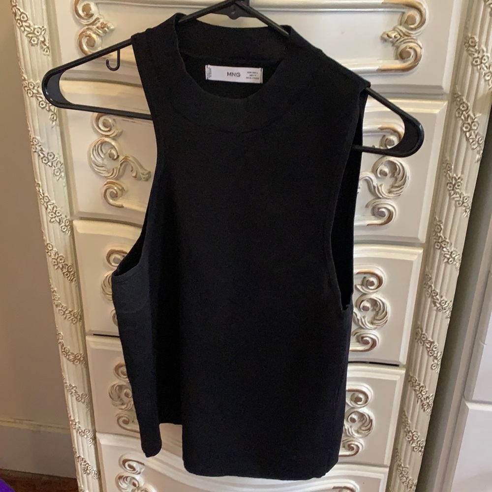 Mango mock neck tank top